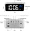 Moderne Zilveren LED Wekker met Temperatuurweergave en USB Oplaadfunctie