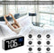 Moderne Zilveren LED Wekker met Temperatuurweergave en USB Oplaadfunctie