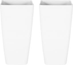 MODI - Bloempot set van 2 - Wit - 30 cm - Stenenmix