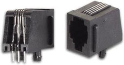 MODULAIRE CONNECTORS RJ10 4P4C VOOR PCB, HAAKS (4P4CPCB)