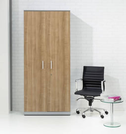 Modulaire draaideurkast Chief 200x90x42cm Halifax Eiken ombouw Wit