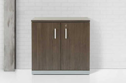 Modulaire draaideurkast Chief 85x90x42cm Donker Eiken met Wit ombouw
