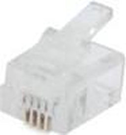 MODULAIRE PLUG RJ11 6P4C, 50 st. IN BLISTER (6P4C/B)