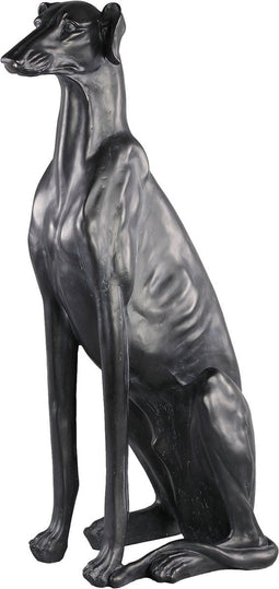 PTMD Darryl Zittende Hond Beeld - 41,5 x 25,5 x 75,5 cm - Poly - Zwart