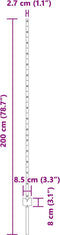 vidaXL - Hekpalen - 5 - stuks - U-vorm - Groen - 160 - cm - Staal