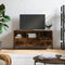 vidaXL - Tv-meubel - 102x36x50 - cm - bewerkt - hout - gerookt - eikenkleurig