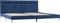 vidaXL - Bedframe - met - LED - stof - blauw - 160x200 - cm