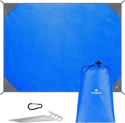 Grote Picknick Campingdeken - 200 X 150CM - Strandmat met 4 Stokken - Opvouwbaar Lichtgewicht Water- en Zandbestendig