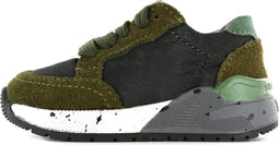 Shoesme Sneakers - Hoge jongenssneaker met vetersluiting - Groen (maat 19)