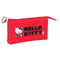 Hello Kitty - Alleshouder - 3 Compartimenten - Wit Rood 22 x 12 x 3 cm