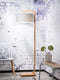 GOOD&MOJO Vloerlamp Himalaya - Bamboe/Lichtgrijs - Ø47cm - Scandinavisch,Bohemian - Staande lampen voor Woonkamer - Slaapkamer
