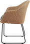 Cody Rotan Tuinstoelen - Kuipstoelen - Inclusief kussens - Natuurkleur (2 stuks)