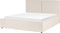 MOISSAC - Bed - Beige - 160 x 200 cm - Polyester
