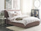 MOISSAC - Bed - Taupe - 160 x 200 cm - Polyester