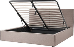 MOISSAC - Bed - Taupe - 180 x 200 cm - Polyester