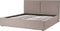 MOISSAC - Bed - Taupe - 180 x 200 cm - Polyester