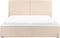 MOISSAC - Tweepersoonsbed - Beige - 160 x 200 cm - Polyester