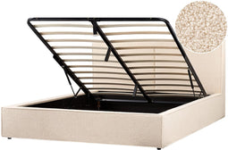 MOISSAC - Tweepersoonsbed - Beige - 180 x 200 cm - Polyester