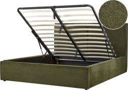 MOISSAC - Tweepersoonsbed - Donkergroen - 160 x 200 cm - Polyester