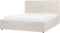 MOISSAC - Tweepersoonsbed - Off-white - 160 x 200 cm - Polyester