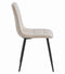 Set van 3 Eetkamerstoelen KARA Beige – Velvet Bekleding, Ergonomisch Design, Zwarte Metalen Poten, Comfortabele Zitting, Max. 120 kg