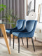 Set van 2 eetkamerstoelen SOLANO Fluweel Marineblauw