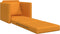 vidaXL - Vloersofa - Bed - 2-in-1 - Donker - Geel - 74x77x81 - cm - Stof