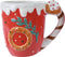 Mok dolomiet l12b9h10 cm rood a2 kerst
