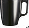 Mok Luminarc Flashy Zwart 250 ml Glas (6 Stuks)