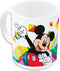 Mok Mickey Mouse Happy smiles Keramisch Rood Blauw (350 ml)