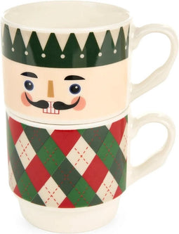 Mok wachter - set van 2 - cadeau -Nuvole di Stoffa Ruit met wit