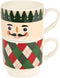 Mok wachter - set van 2 - cadeau -Nuvole di Stoffa Ruit met wit