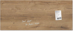 Sigel glasmagneetbord - Artverum - 130x55cm - Natural Wood - SI-GL247