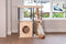 Designed by Lotte Nala - Krabpaal - Hout - 3 ligplekken - Bruin - 65x40x82 cm