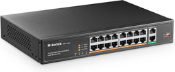MokerLink - 18-poorts PoE+ Switch - Hoge Prestaties - Plug-and-Play