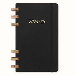 Moleskine 12 Maanden Agenda - 2024/25 - Academic Spiral - Week/Maand - Large - Zachte Kaft - Zwart