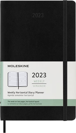Moleskine - Agenda 2023 msk 12mnd large 7d/2p hc zw | 9 stuks