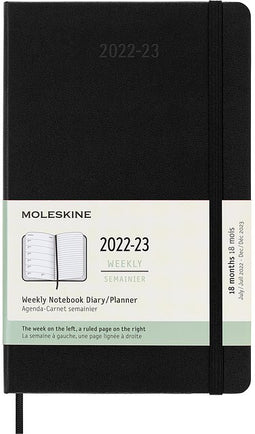 Moleskine - Agenda notitieboek 2022-2023 msk large hc zw | 12 stuks
