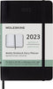 Moleskine - Agenda notitieboek 2023 msk 12mnd pocket sc zwart | 12 stuks