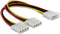 Molex (m) - 2x Molex (v) splitter - 0,15 meter
