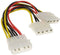Molex (m) - 2x Molex (v) splitter - 0,15 meter