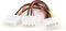 Molex (m) - 2x Molex (v) splitter - 0,15 meter