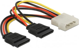 Molex (m) - 2x SATA (v) splitter - 0,30 meter