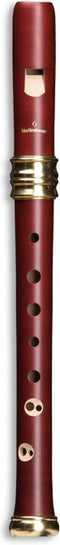 Mollenhauer 4119R Adris Traumfluit Sopran Barock, dubbel, rood - Sopraan blokfluit (Barok)