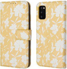 iMoshion Hoesje Geschikt voor Samsung Galaxy A41 Hoesje Met Pasjeshouder - iMoshion Design Bookcase smartphone - Geel / Yellow Flowers
