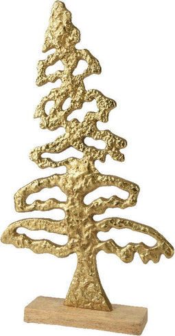 Boom mangohout l24.5b6.5h42 cm goud