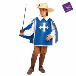 Mom Musketier Junior Kostuum Blauw 7-9 Years