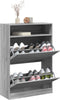 vidaXL-Schoenenkast-met-2-klaplades-80x34x116-cm-grijs-sonoma