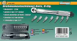 Momentsleutel set 8-delig 1/4 Mannesmann 5-25Nm 18314