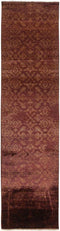 MOMO Rugs Damask 271 Vloerkleed - 74x294 - - Vintage Tapijt - Modern - Rood